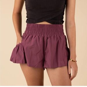 NWT Free people Movement Get Your Flirt On Athletic Shorts,In Clove Khaki Size L